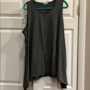 Heather Gray shark bite tank 4xL